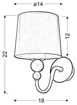 BEBE LAMPA KINKIET 1X60 E27 BIAŁY