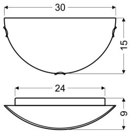 BIANCA LAMPA SUFITOWA PLAFON1/2 DR 60W