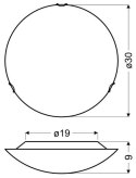 CIRCLE LAMPA SUFITOWA PLAFON 30 1X60W E27