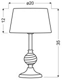 FERO LAMPA GABINETOWA 1X60W E27 TRANSPARENT