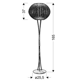 GRETA LAMPA PODŁOGOWA 1X60W E27 WYS 165CM SR 40CM