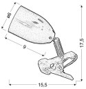 LED CLIP LAMPA KLIPS 1X3W LED CZARNA