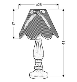 LOLA LAMPA GABINETOWA 1X40W E14 PISTACJA