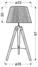 LUGANO LAMPA GABINETOWA 1X60W E27 BEŻOWY + ABAŻUR O TYM SAMYM INDEKSIE