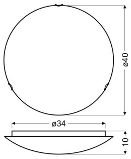 MALIBU LAMPA SUFITOWA PLAFON40 2X60W