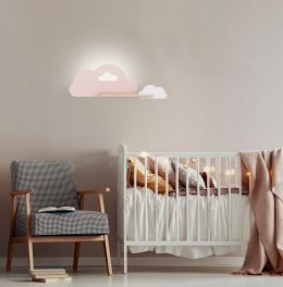 CLOUD LAMPA KINKIET ŚCIENNY 5W LED IQ KIDS RÓŻOWY+BIAŁY