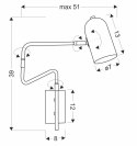 HOSTI LAMPA KINKIET 1X15W GU10 ZŁOTY