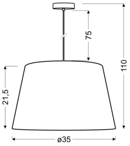 LAMPA KASZMIR ZWIS 35 1X60W E27 BEŻOWY