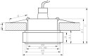 OPRAWA STROPOWA DEKORACYJNA KWADRATOWA SK-82 CH/TR MR16 1X50W CHROM TRANSPARENT