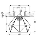 OPRAWA STROPOWA DEKORACYJNA SK-85 CH G9 40W 230V CHROMOWY