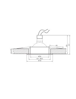 OPRAWA STROPOWA SA-04 SNG/AL MR16 SAT ZŁOTO ALUMINIUM