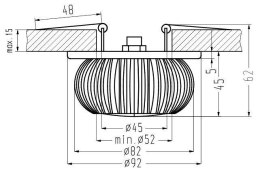 OPRAWA STROPOWA SA-09 AL 3W LED BIAŁY 230V ALUMINIOWA