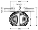 OPRAWA STROPOWA SK-93 BK/WH G9 40W 230V DEKORACYJNA ZŁOTO CZARNY