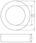 OPRAWA STROPOWA SPN-03 WH 6W LED 230V PANEL LED STAŁA OKRĄGŁA NAWIERZCHNIOWA ŚR.