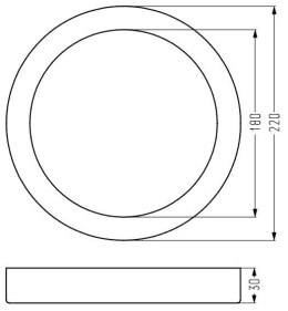 OPRAWA STROPOWA SPN-05 WH 18W LED 230V PANEL LED STAŁA OKRĄGŁA NAWIERZCHNIOWA ŚR