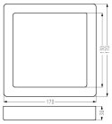 OPRAWA STROPOWA SPN-07 WH 12W LED 230V PANEL LED STAŁA KWADRATOWA NAWIERZCHNIOWA