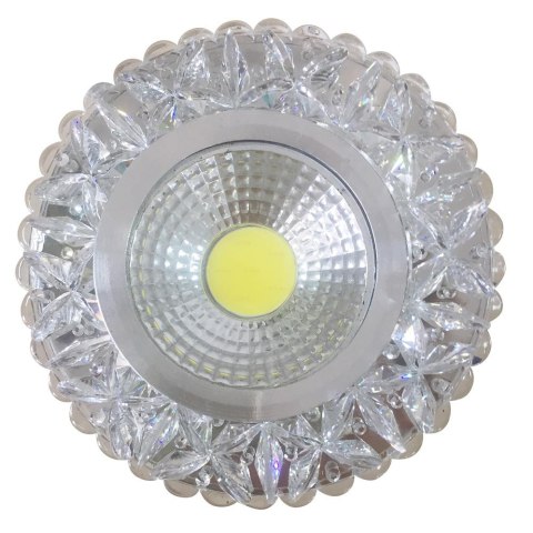 OPRAWA STROPOWA STAŁA OKRĄGŁA SAK-03 AL/TR 5W LED COB 230V SZKŁO AKRYLOWE BEZBAR