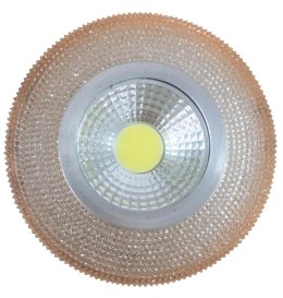 OPRAWA STROPOWA STAŁA OKRĄGŁA SAK-04 AL/AM 5W LED COB 230V SZKŁO AKRYLOWE BURSZT