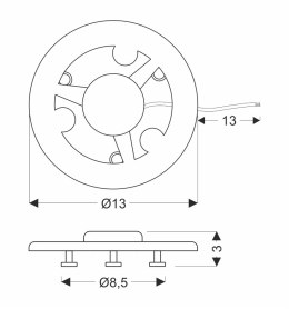 PANEL MERC01 12W LED 13CM 6500K