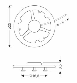 PANEL MERC03 24W LED 23CM 3000K