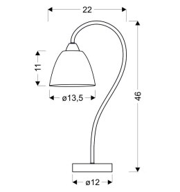 ELF LAMPKA GABINETOWA 1X40W E14 CHROM