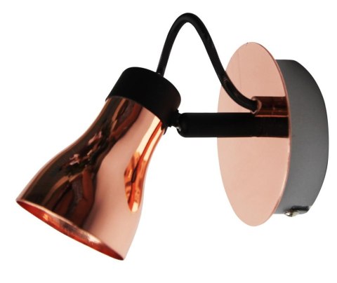 LAMPA ANGUS KINKIET 1X50W GU10 CZARNY+MIEDZIANY BEZ ŻARÓWKI