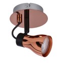 LAMPA ANGUS KINKIET 1X50W GU10 CZARNY+MIEDZIANY BEZ ŻARÓWKI