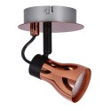 LAMPA ANGUS KINKIET 1X50W GU10 CZARNY+MIEDZIANY BEZ ŻARÓWKI