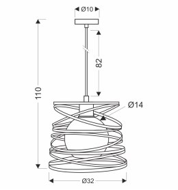 LAMPA WISZĄCA AKITA 1 BIAŁY