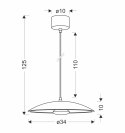 LAMPA WISZĄCA LUND 1 BIAŁY 114x34x34