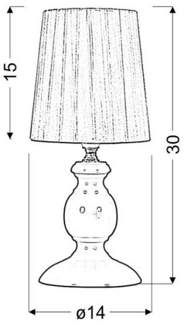 LAMPKA ALETTE 1X40W E14 BIAŁY