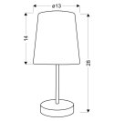 LAMPKA LORI 1X40W E14 BIAŁA