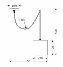 Atlanta p lampa wisząca biały 1x40w e27 abażur biały