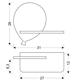 BALOON LAMPA KINKIET 4W LED 4000K IQ KIDS Z PRZEWODEM Z WŁ. I WTYCZKĄ ZŁOTY