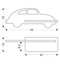 CAR LAMPA KINKIET 5W LED 4000K WP IQ KIDS Z PRZEWODEM Z WŁ. I WTYCZKĄ SZARY