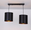 Candida lampa wisząca czarny 2x40w e27 abażur czarny