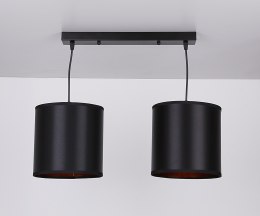 Candida p lampa wisząca czarny 2x40w e27 abażur czarny