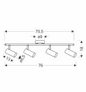 Colly lampa sufitowa biały 4x15w gu10 klosz biały