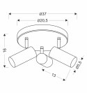 Colly lampa sufitowa czarny 3x15w gu10 klosz czarny