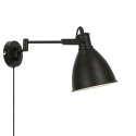 Espera lampa kinkiet 1x40w e27 czarny z przewodem przył. z wtyczką i włącznikiem