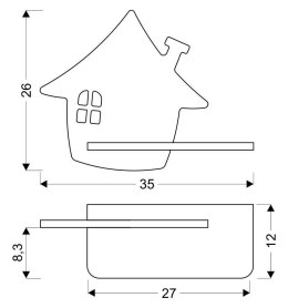 HOUSE LAMPA KINKIET 4W LED 4000K KP IQ KIDS Z PRZEWODEM Z WŁ. I WTYCZKĄ CZARNY