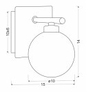 Oden lampa kinkiet chromowy 1x40w g9 klosz biały