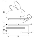 RABIT LAMPA KINKIET 4W LED 4000K IQ KIDS Z PRZEWODEM Z WŁ. I WTYCZKĄ SZARY+BIAŁY