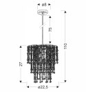 RONI LAMPA WISZĄCA 1X60W E27 ABAŻUR CHROMOWY