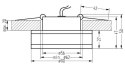 SA-05 SNS MR16 1X50W SATYNA OPR. STROP. STAŁA OKRĄGŁA