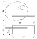 SHEEP LAMPA KINKIET 5W LED 4000K IQ KIDS Z PRZEWODEM Z WŁ. I WTYCZKĄ BIAŁY