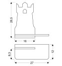 TOWER LAMPA KINKIET 4W LED 4000K IQ KIDS Z PRZEWODEM Z WŁ. I WTYCZKĄ CZARNY