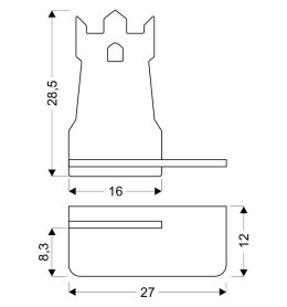 TOWER LAMPA KINKIET 4W LED 4000K IQ KIDS Z PRZEWODEM Z WŁ. I WTYCZKĄ CZARNY