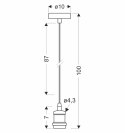 ZAWIESIE METALOWE RL-LPP060BX 1X60W E27 CZARNY/PATYNA