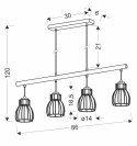 BERNITA LAMPA WISZĄCA 4X60W E27 CZARNY